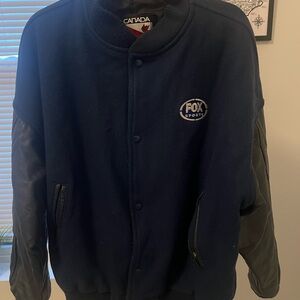 Vintage NFL on Fox Men's Blue and Black Jacket